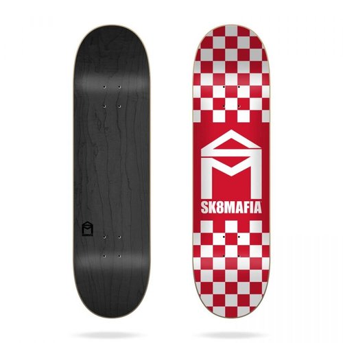 купити Дека для скейтборда Sk8mafia ( SMDE0019C008 ) House Logo Checker Red 8.25"x32" Sk8Mafia Deck 2020 1