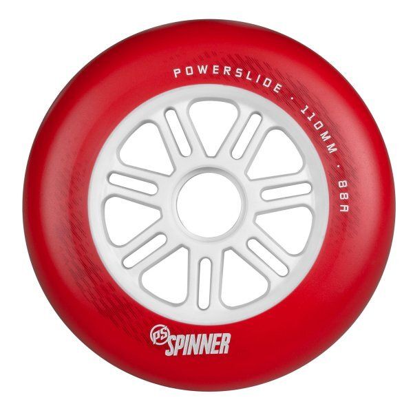Колеса POWERSLIDE ( 905319 ) WHEELS Spinner 110mm/88a, matte red, Pcs. 2019 1