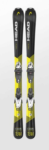 Лыжи горные HEAD ( 314380/100796 ) V-Shape Team SLR Pro bk/yw + SLR 4.5 GW 2021 1