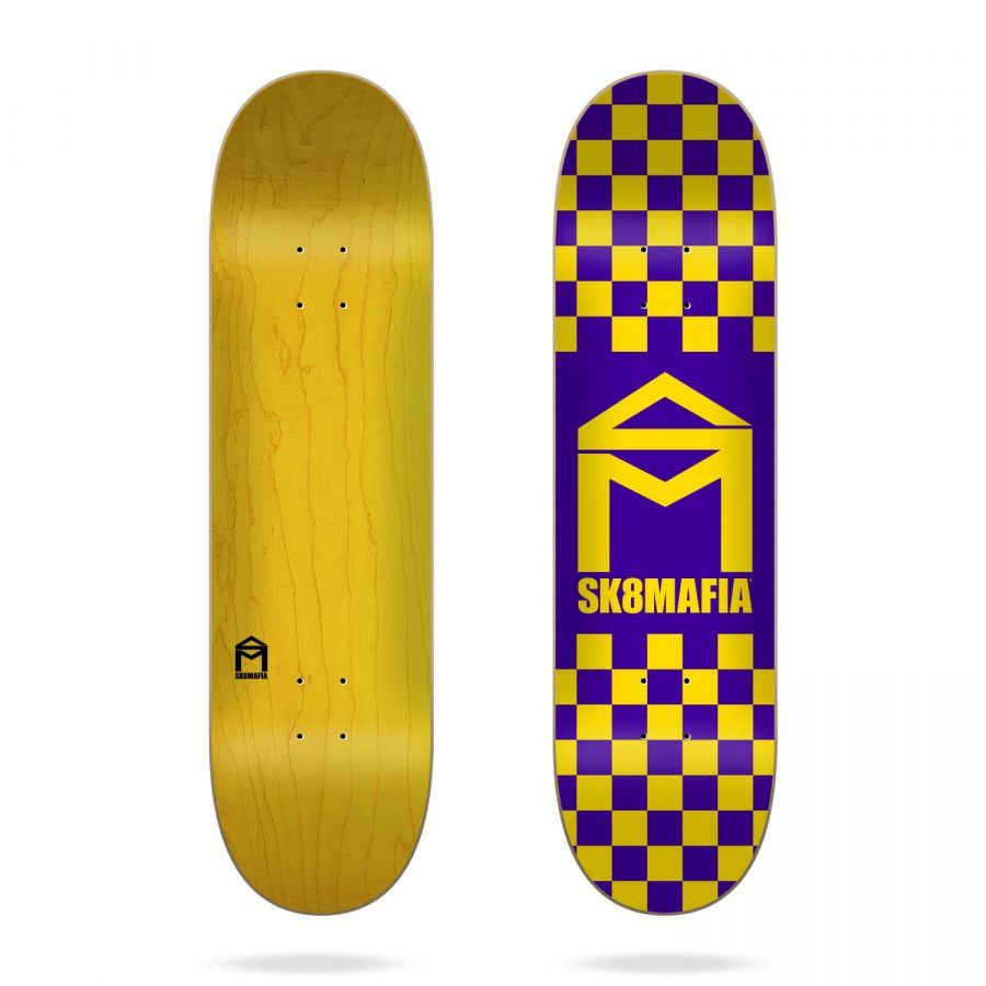 Дека для скейтборда Sk8mafia ( SMDE0019C007 ) House Logo Checker Purple 8.1"x32" Sk8Mafia Deck 2020 2