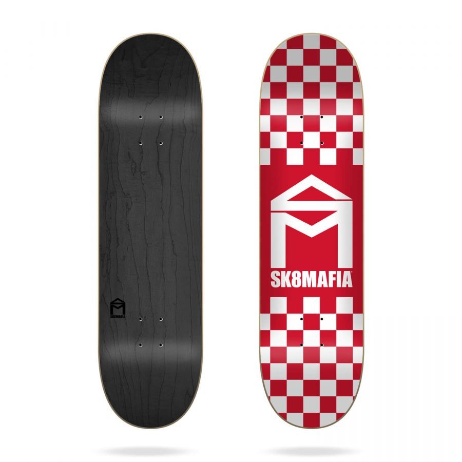 Дека для скейтборда Sk8mafia ( SMDE0019C008 ) House Logo Checker Red 8.25"x32" Sk8Mafia Deck 2020 2