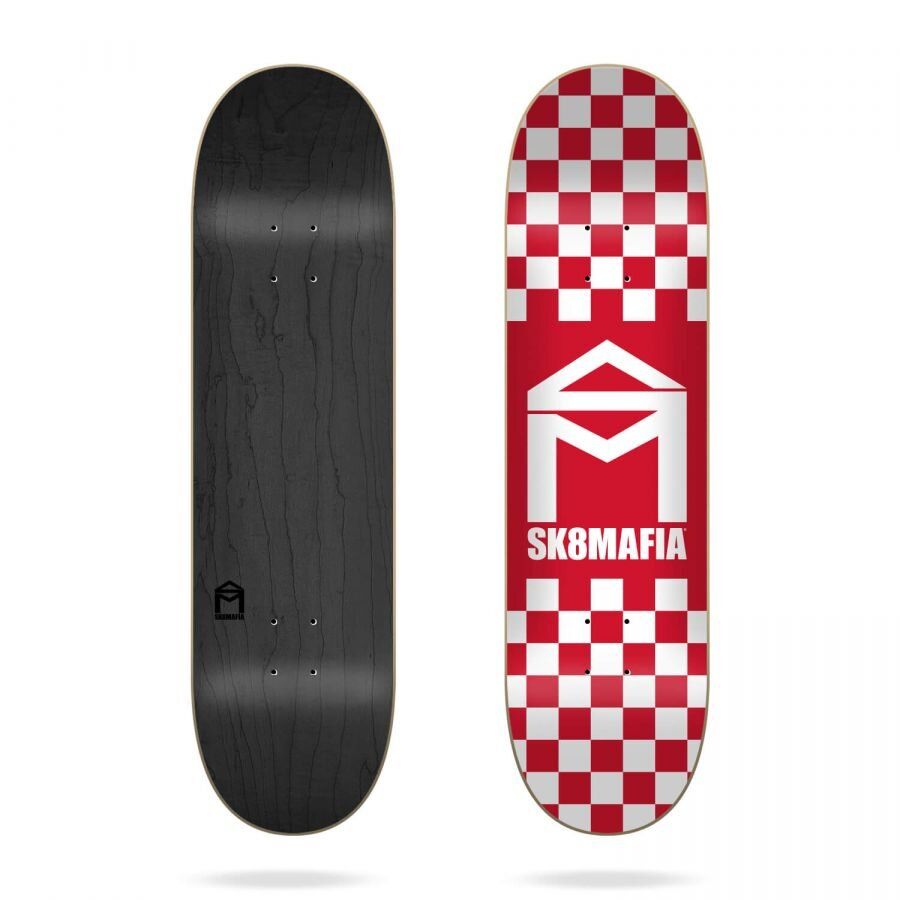 Дека для скейтборда Sk8mafia ( SMDE0019C008 ) House Logo Checker Red 8.25"x32" Sk8Mafia Deck 2020 1