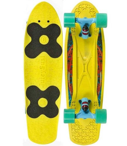 Скейтборд комплект CHOKE ( 604008/yel ) Spicy Sabrina 60x18cm, yellow/blue 2023 1
