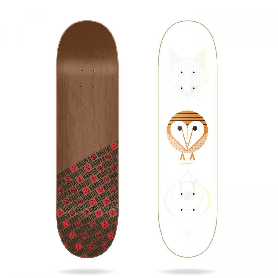 Дека для скейтборда Habitat ( HBBL9A02-05 ) Harper Icons Barn Owl 8.0'x31.5' Habitat Deck 2019 (8433975055843) 1